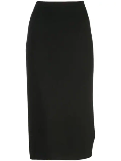 Piazza Sempione High-waist Midi Skirt In Black