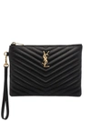 Saint Laurent Quilted Leather Purse In Black