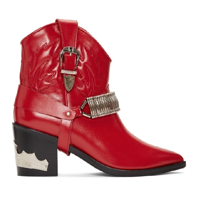 Toga Pulla Red Western Detail Boots