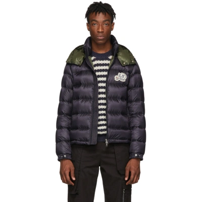 Moncler Bramant Down Jacket W/ Logo Patch In Blue | ModeSens