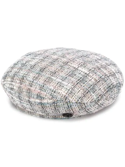 Maison Michel New Billy Tweed Beret In Multicolor