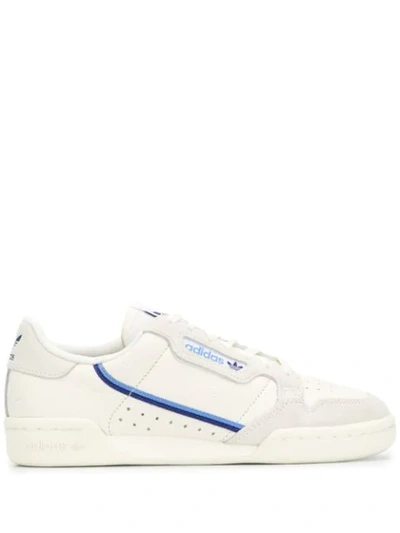 Adidas Originals Continental 80 Grosgrain-trimmed Textured-leather And Suede Sneakers In White