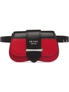 Prada Sidonie Leather Belt Bag In Red