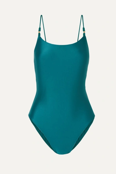 Vix Rosie Rope-trimmed Swimsuit In Teal