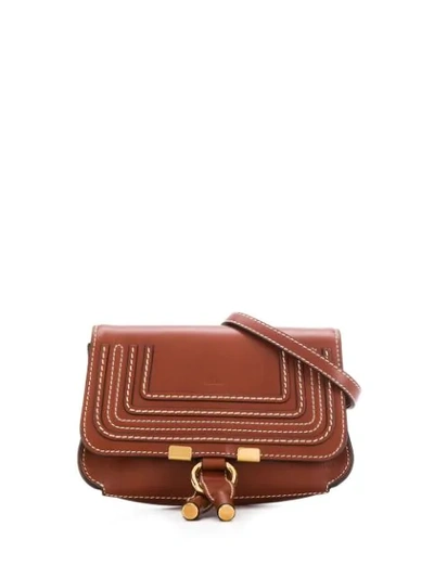 Chloé Marcie Leather Bum Belt Bag In Brown