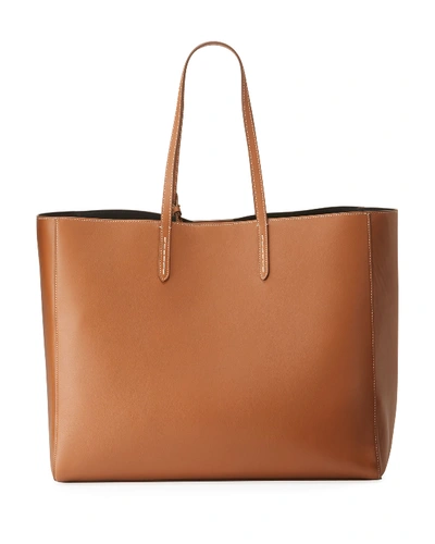 Ralph Lauren Smooth Leather Tote Bag In Brown