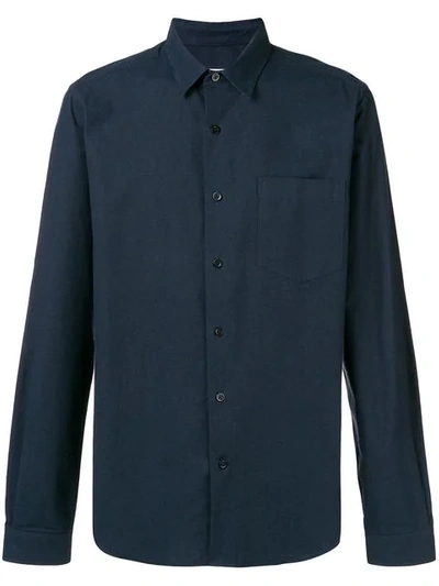 Ami Alexandre Mattiussi Shirt With Chest Pocket In Blue