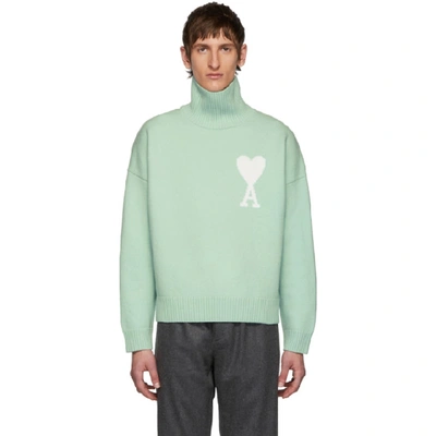 Ami Alexandre Mattiussi Ami De Coeur Oversize Sweater In 302 Grn