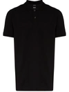Hugo Boss Printed Short-sleeve Cotton Polo In Black
