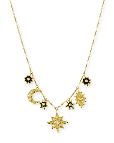Legend Amrapali 18k Heritage Mystic Enamel Charm Necklace W/ Diamonds