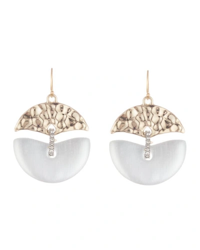 Alexis Bittar Hammered Mobile Wire Earrings, Silver In Silver/multi