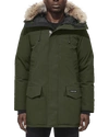 Canada Goose Men's Langford Arctic-tech Parka Jacket With Fur Hood In Military Green