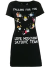 Love Moschino Skydiving Print T-shirt Dress - Schwarz In Black