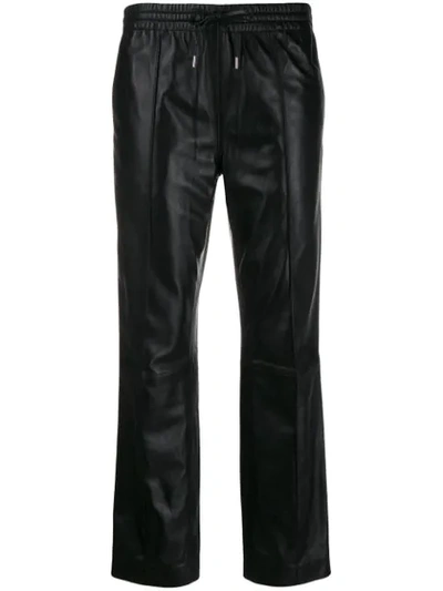 Joseph Dino Drawstring-waist Leather Trousers In Black