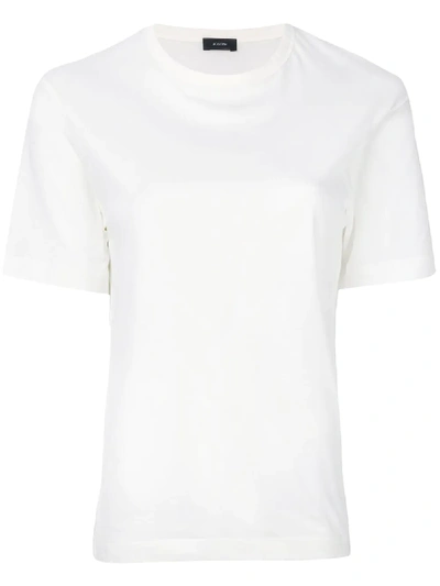 Joseph Perfect Logo-embroidered Cotton-jersey T-shirt In White