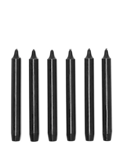 Cire Trudon Set Of Six Madeleine Tapered Candles In Black