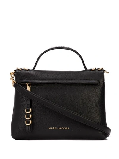 Marc Jacobs The Two Fold Medium Leather Shoulder Bag In Black/gold