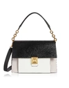 Furla Leather Shoulder Bag In Lino/onyx/chalk/gold