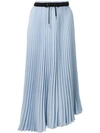 Proenza Schouler Pleated Asymmetric Midi Skirt In Sky