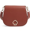 Kate Spade Large Suzy Leather Saddle Bag - Brown In Cinnamon Spice