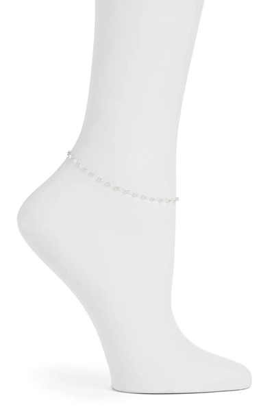 Argento Vivo Mirror Chain Anklet In Silver