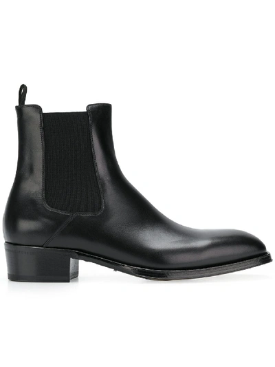 Alexander Mcqueen Black Leather Chelsea Boots