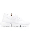 Chloé Sonnie Canvas And Leather Sneakers In White
