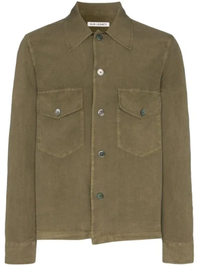 Our Legacy Loan Shirt Jacket In Green
