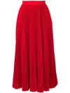 Msgm Pm Sequined Techno Midi Skirt In Red