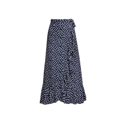 Rumour London Stella Ruffled Floral-print Wrap Skirt