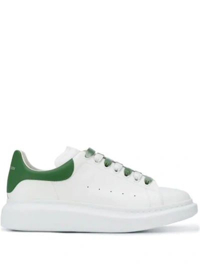 Alexander Mcqueen 45mm Leather Platform Sneakers In White