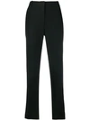 Valentino Mid-rise Wool And Silk Pants In Nero
