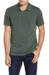 James Perse Slim Fit Sueded Jersey Polo In Shamrock P