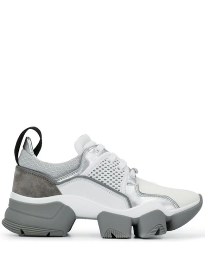 Givenchy Jaw Mesh And Suede-trimmed Leather, Neoprene And Rubber Sneakers In White