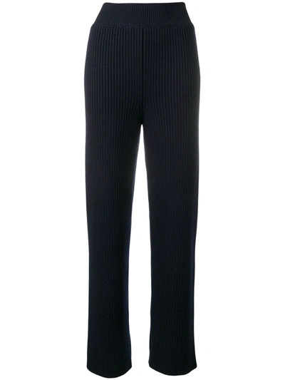 Ami Alexandre Mattiussi Rib Pants In Blue