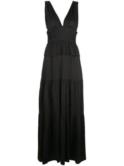 Cynthia Rowley 'zadie' Maxikleid - Schwarz In Black