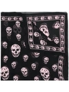 Alexander Mcqueen Skull Pattern Scarf In 1050 Black