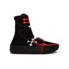 Off-white Arrow Printed Wrap High Top Sneakers In Black White