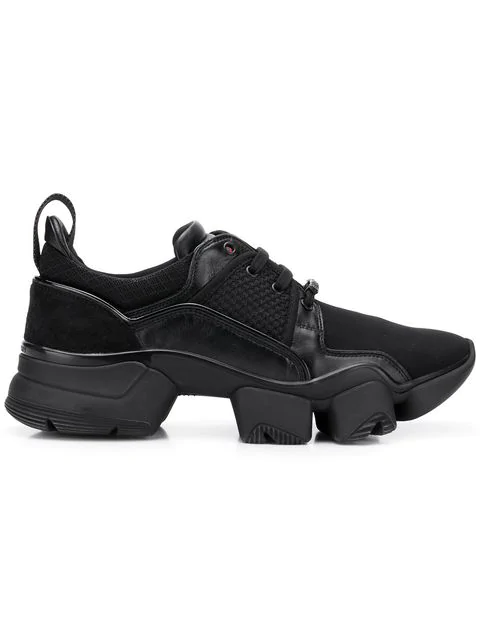 Givenchy Black Jaw Leather And Neoprene Low-Top Sneakers | ModeSens