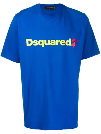 Dsquared2 Logo Print T-shirt In Blue