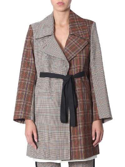 Mm6 Maison Margiela Tartan Jacket In Marrone