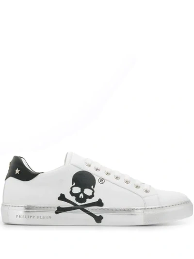Philipp Plein Skull Low-top Sneakers In White