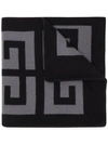 Givenchy 4g Logo Knitted Scarf In Grey