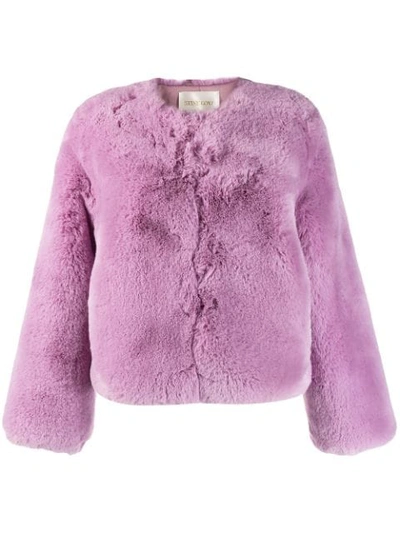 Stine Goya Faux Fur Jacket In Pink