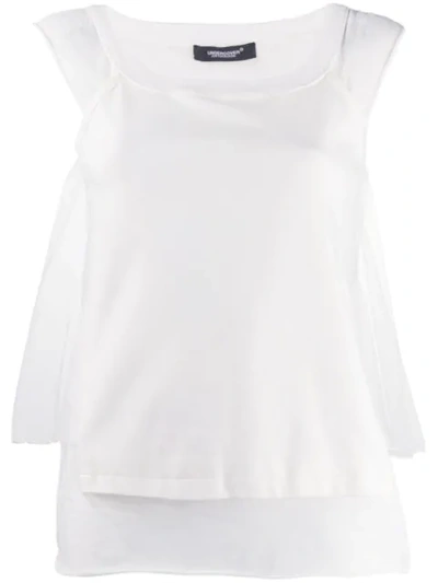 Undercover Layered Tank Top - White
