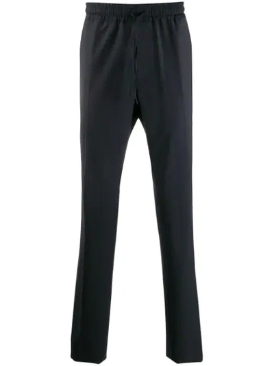 Versace Straight-leg Track Trousers In Blue