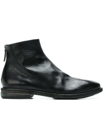 Marsèll Pebbled Grain Boots In Black