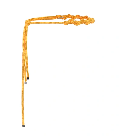 Dries Van Noten Cord Belt In Yellow