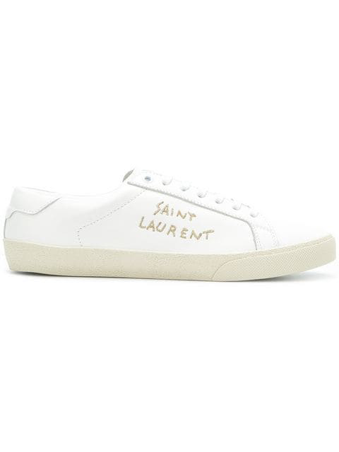 saint laurent embroidered sneakers