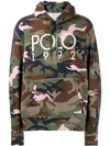Polo Ralph Lauren Magic Fleece Camo Print Hoodie In Green Multi
